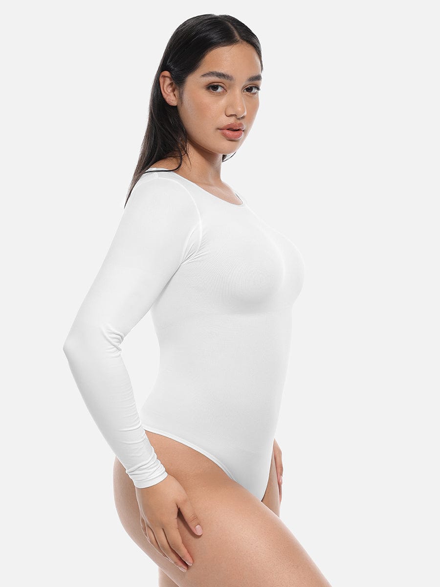 BodyLyn Seamless Bodysuit Long Sleeve Slim Corset Shapewear Bodysuit