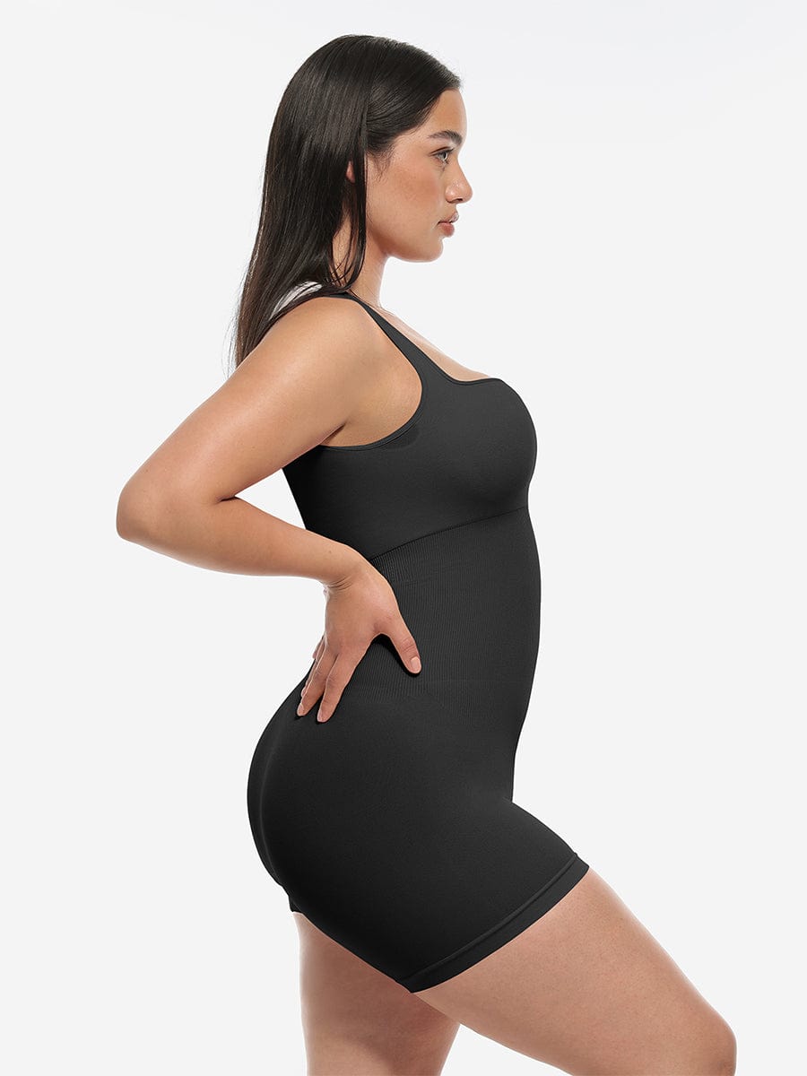 BodyLyn🌿 Eco-friendly Seamless Square Neck Waist and Belly Shaping Jumpsuit