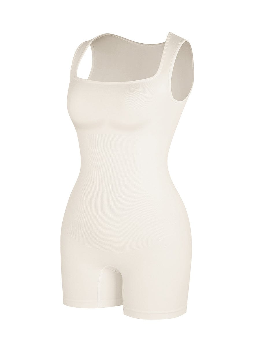 BodyLyn🌿 Eco-friendly Seamless Square Neck Waist and Belly Shaping Jumpsuit