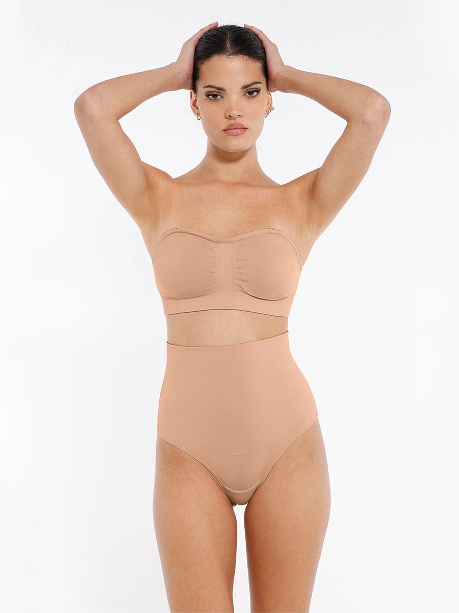 BodyLyn High Waist Tummy Control Thong Shapewear Panties