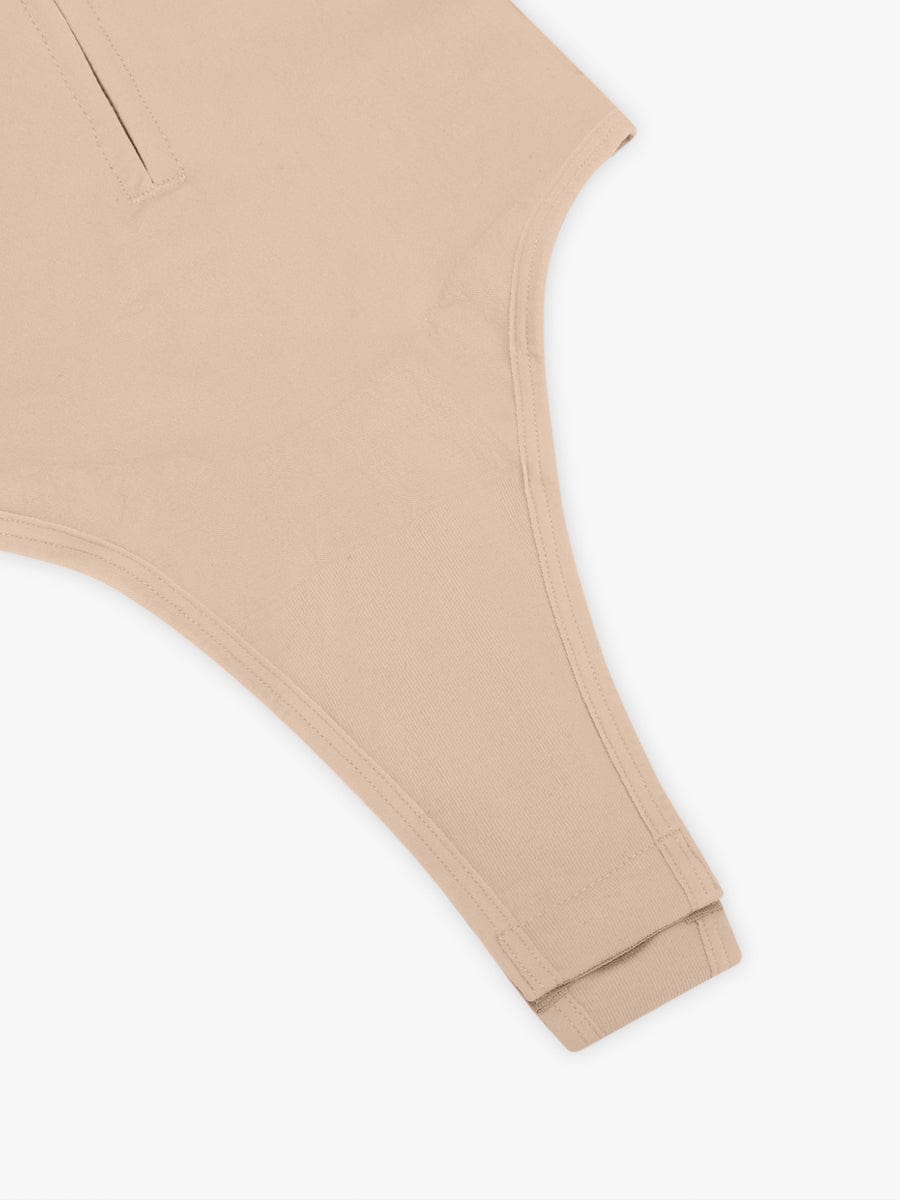 BodyLyn Seamless Plunge Chest Support Bodysuit with Clips Inside
