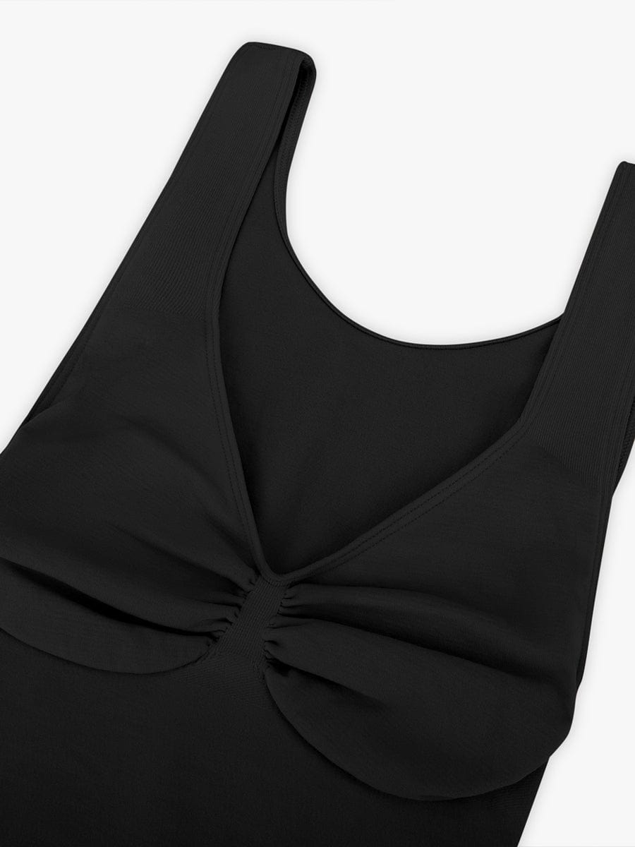 BodyLyn Seamless Bust Support Waist and Abdomen Control Thong Bodysuit