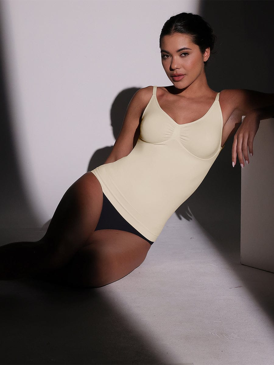 BodyLyn Seamless Bust Support Waist and Abdomen Control Shape Tank Top