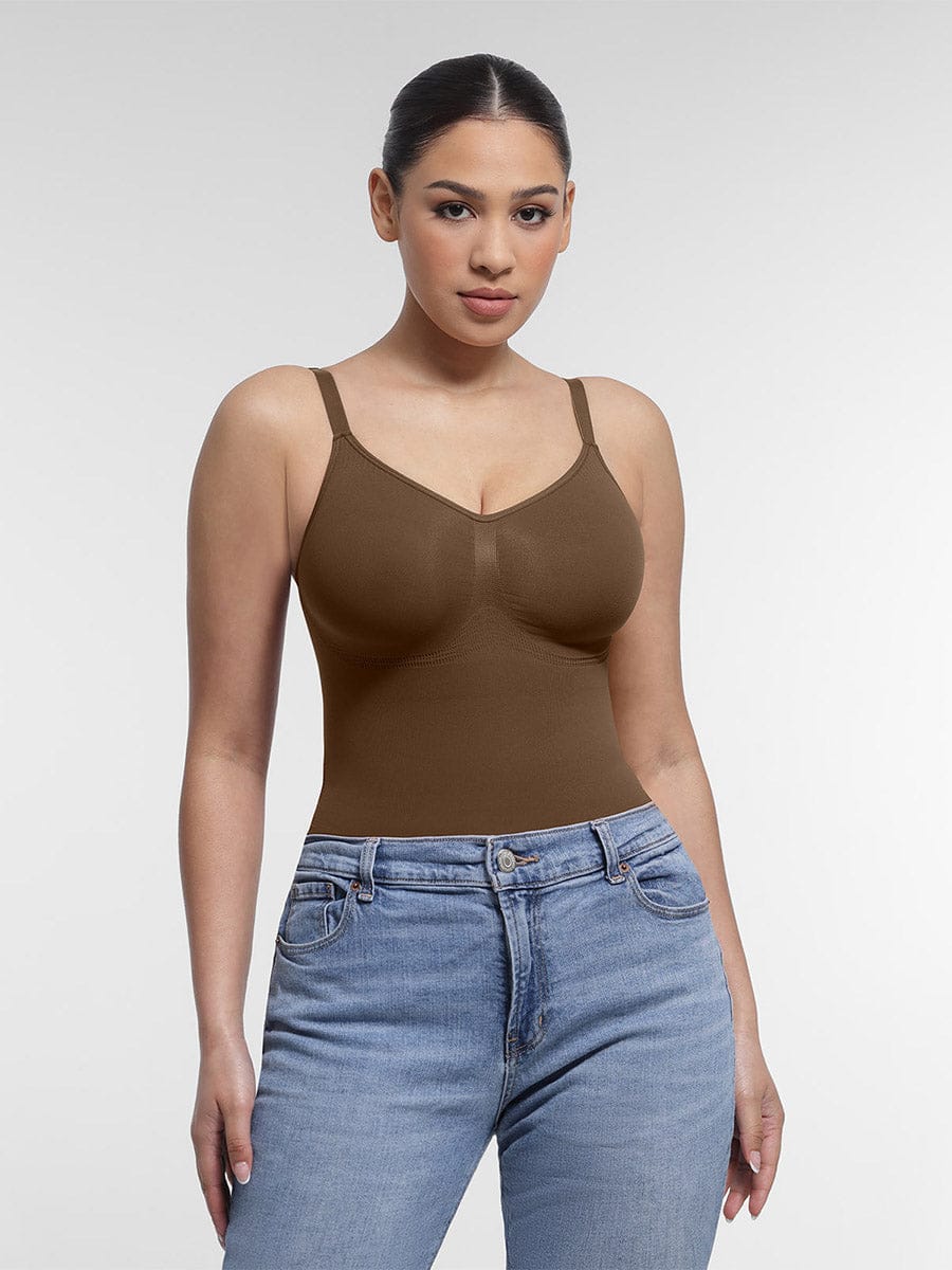 BodyLyn Seamless Chest Support Waist Control Shapewear Bodysuit