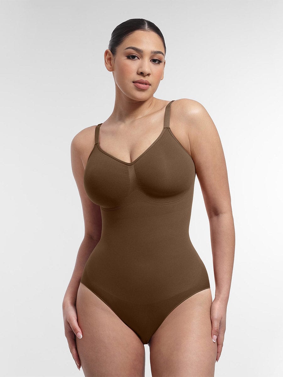 BodyLyn Seamless Chest Support Waist Control Shapewear Bodysuit