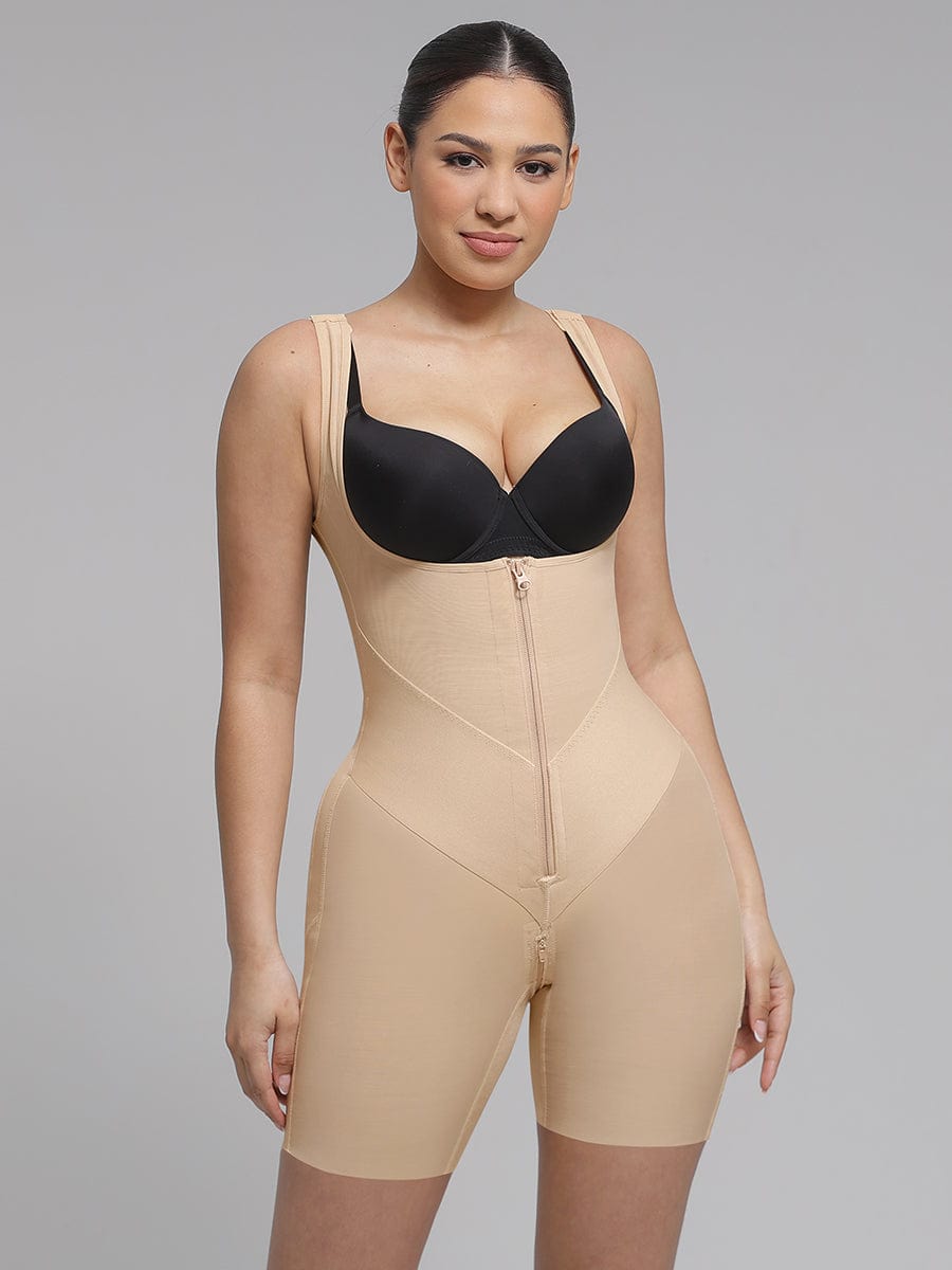 BodyLyn U-Shaped Chest Support Waist Control Peach Butt Post Surgery Full Body Shapewear