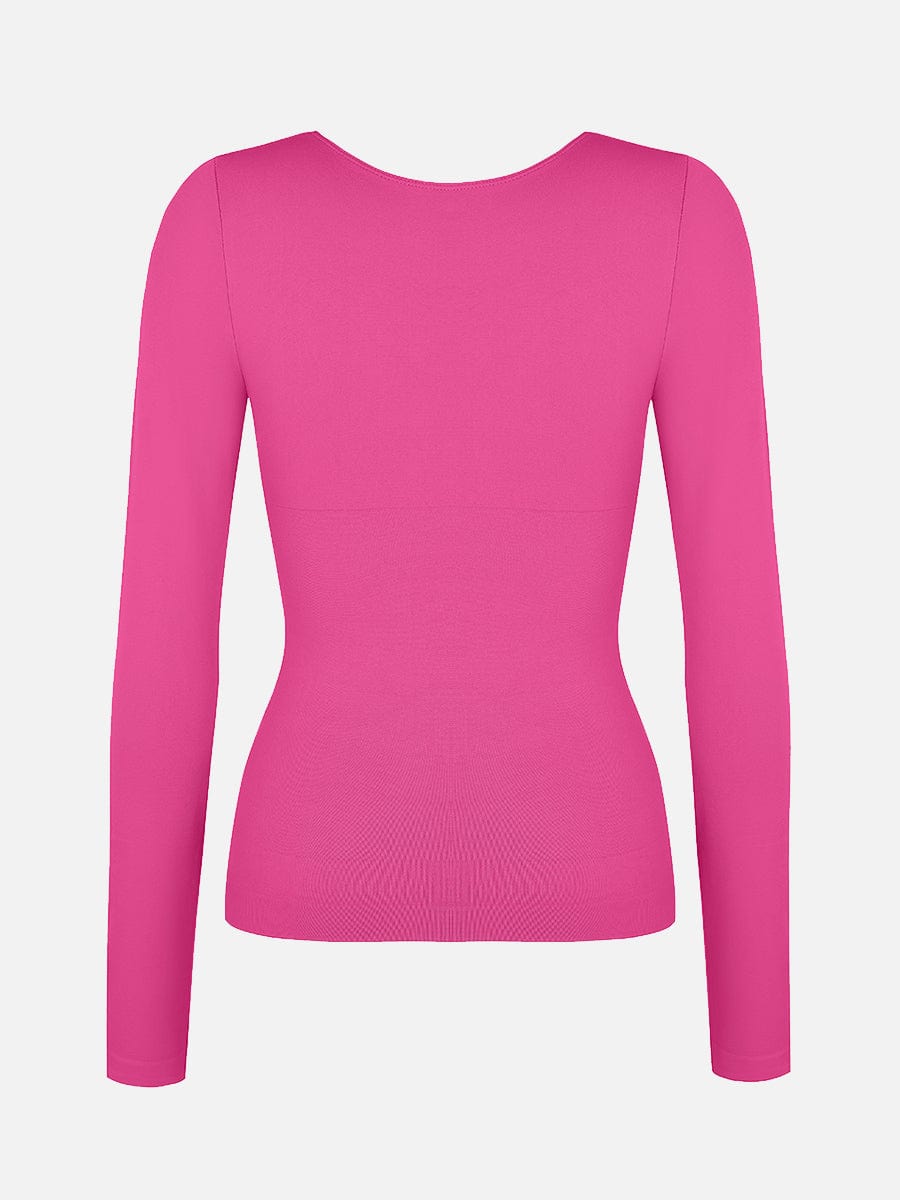 BodyLyn Seamless Diamond Neck Bust Support Waist and Tummy Control Shaping Top