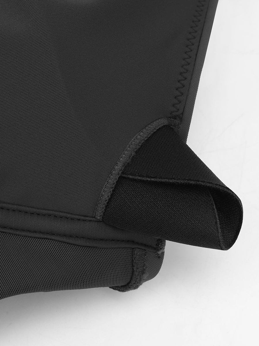 BodyLyn Deep V Ruched Shaping Mesh One Piece Swimsuit with Removable Pads