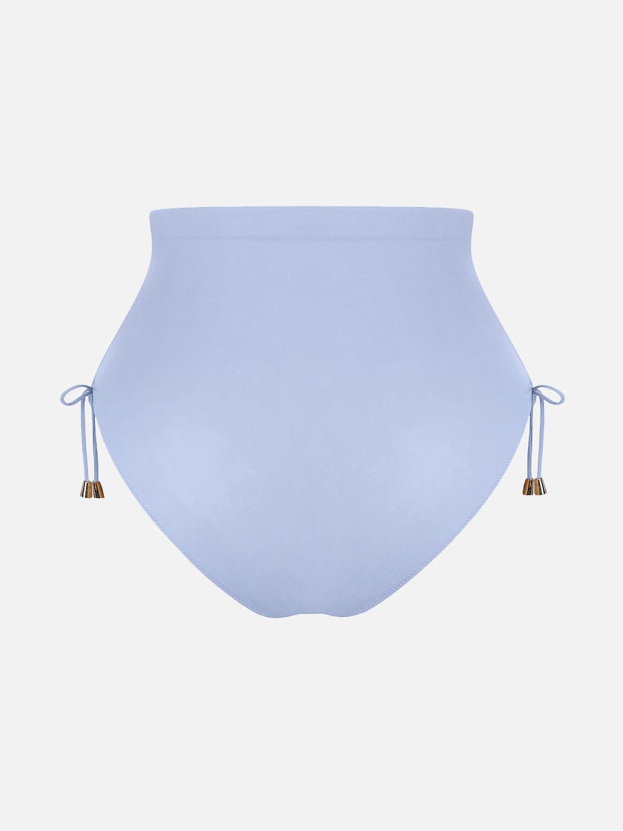 BodyLyn Deep V Metal Ring Drawstring Tummy Control Swimsuit with Removable Pads