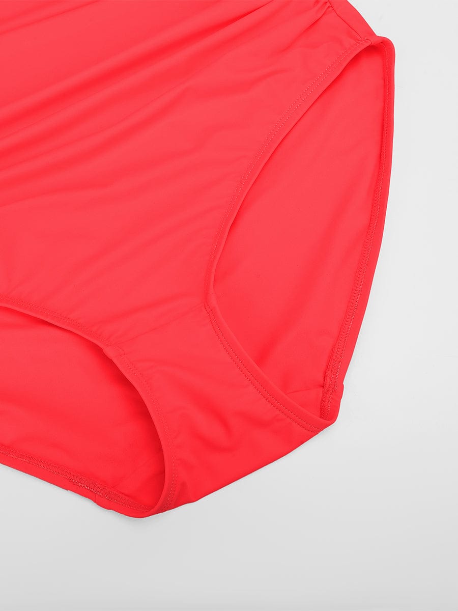 BodyLyn One Shoulder One Piece Ruched Support Chest Swimwear