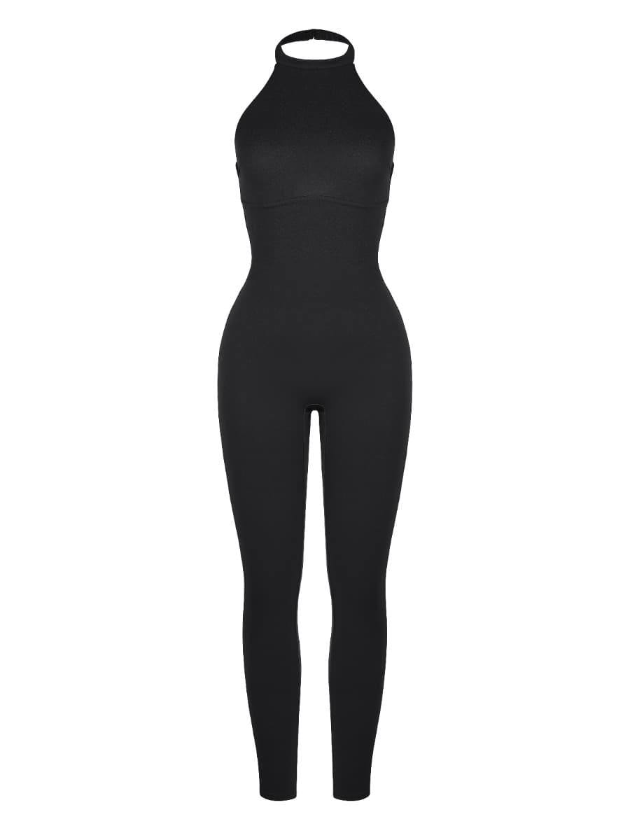 Wholesale One Piece Halter Thigh Slimming Shapewear Jumpsuits