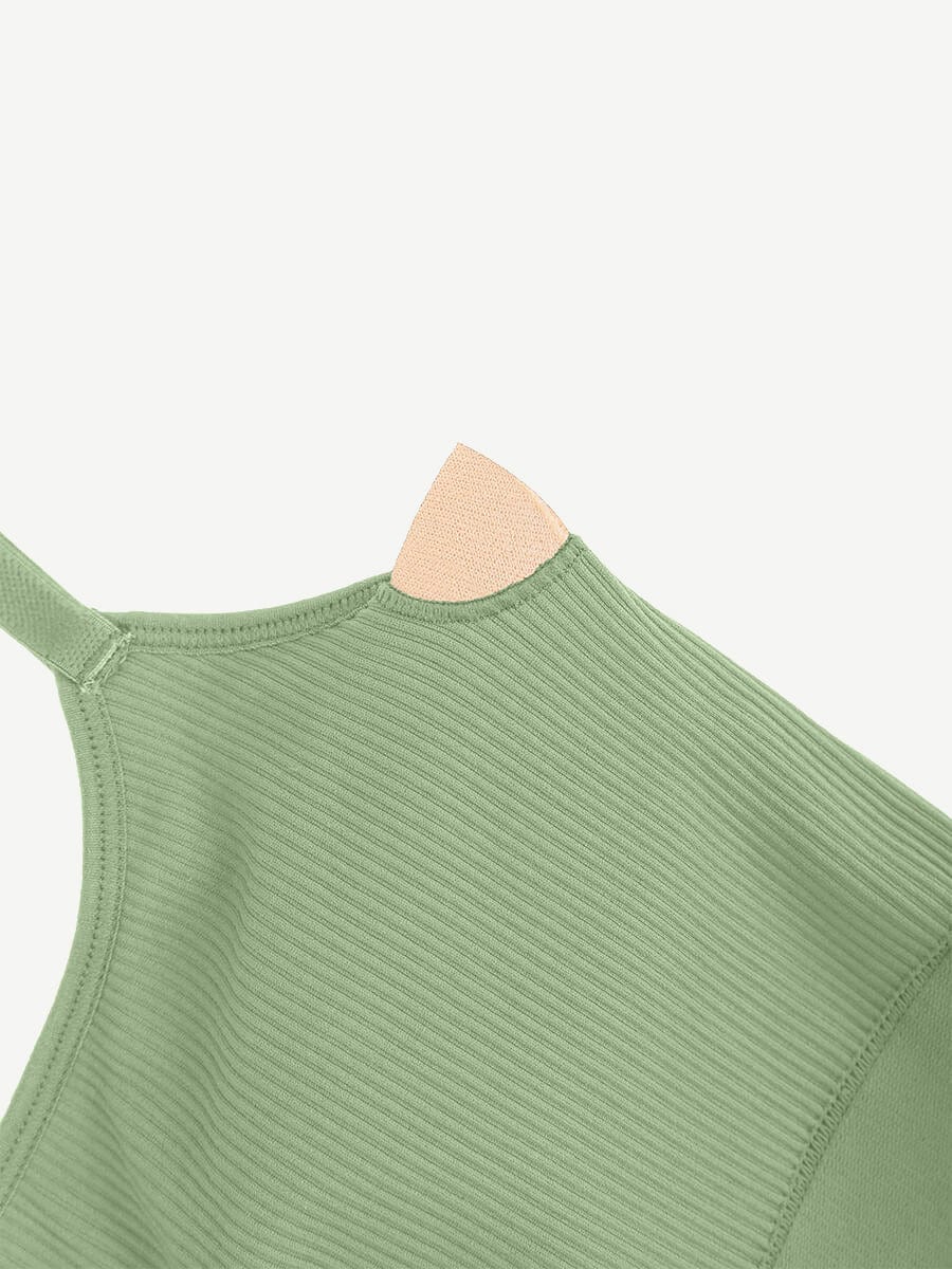 BodyLyn High Stretchy Seamless Sling Tummy Control Jumpsuit Removable cup pads