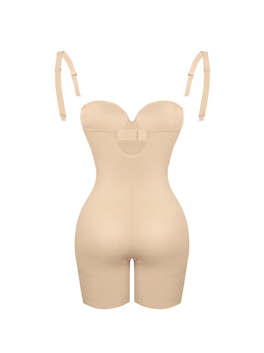 Wholesale Back Smoothing Underwire Cup Push Up Bra Strapless Shortie Bodysuit
