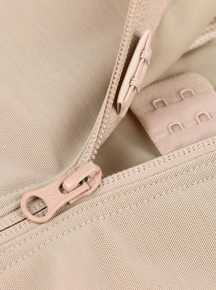 Wholesale Large Size Postoperative Full Body Shaper Front Zipper Smooth Abdomen