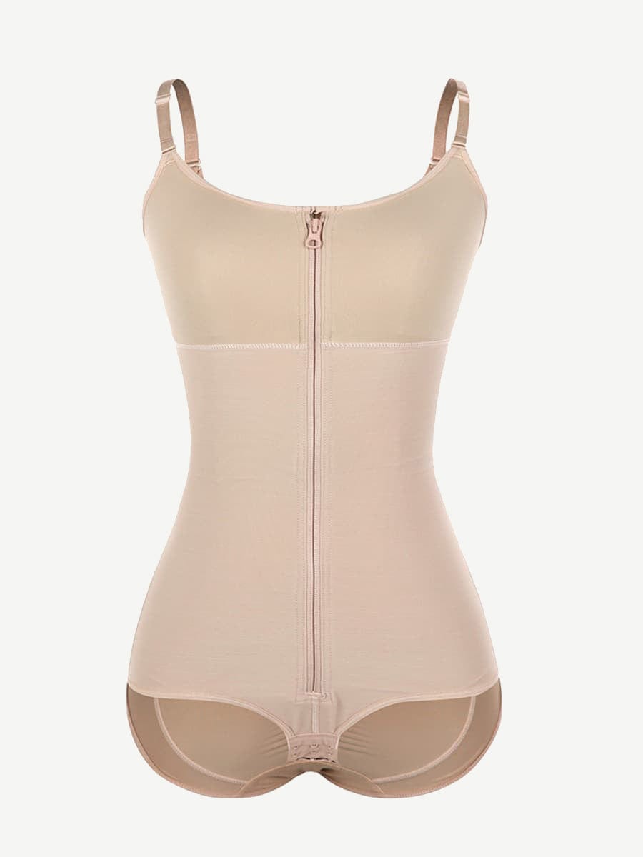 Wholesale Large Size Postoperative Full Body Shaper Front Zipper Smooth Abdomen