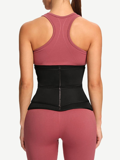 Wholesale Athletic Waist Trainer Black Big Size Neoprene With Sticker Tummy Control
