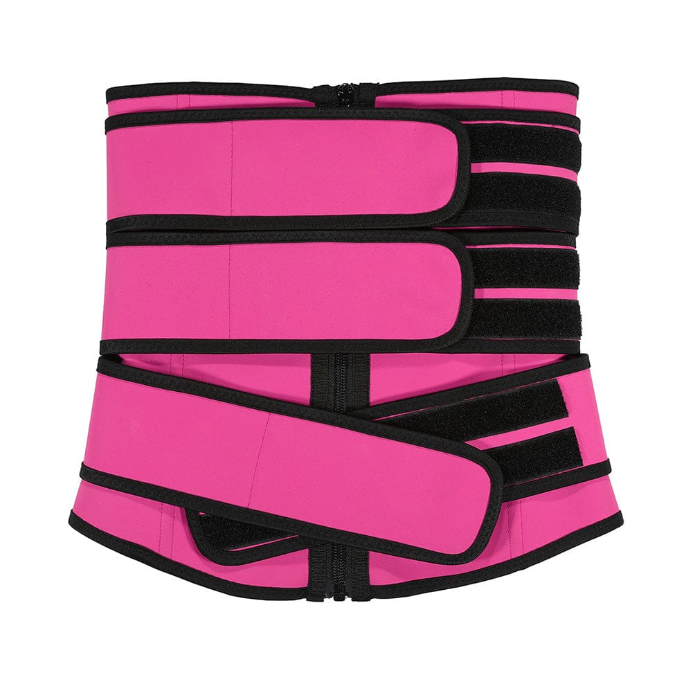 Wholesale Tummy Waist Trainer 7 Steel Bones Latex Zipper Control Midsection