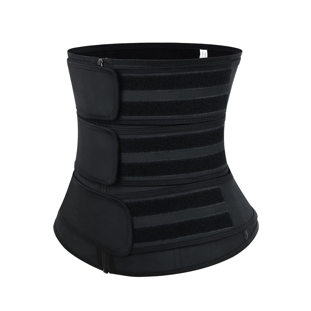 Wholesale Tummy Waist Trainer 7 Steel Bones Latex Zipper Control Midsection