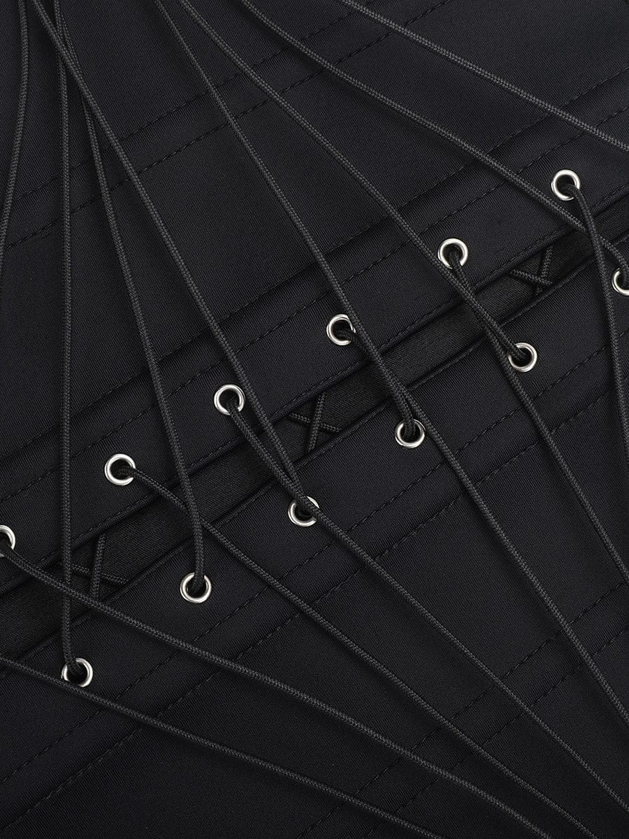 Wholesale U-Shaped 10 Steel Bones Latex Waist Trainer with Fan Lacing and Front Buckle Adjustment